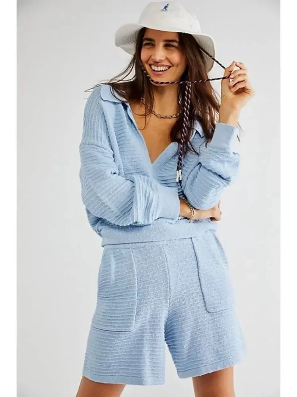 Free People Beach Carter Sweater Knit Shorts
